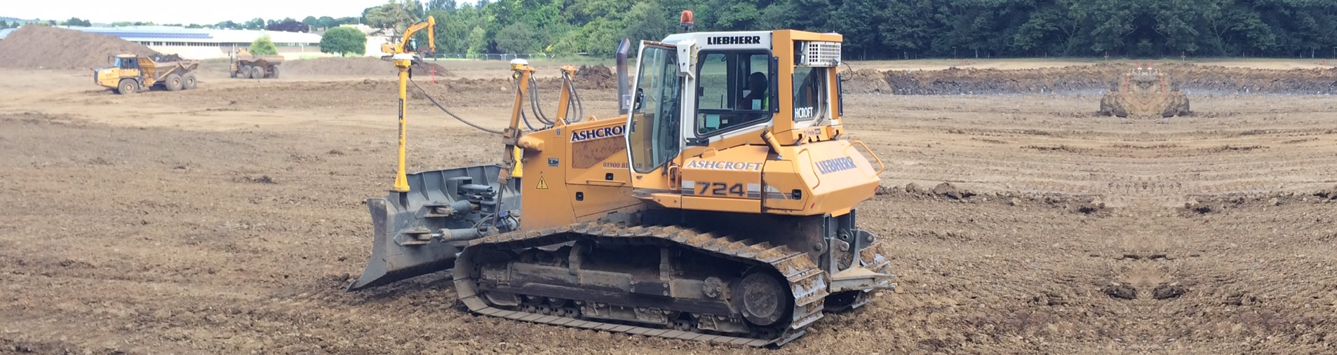 Ashcroft plant hire equipment operating on site in Cumbria